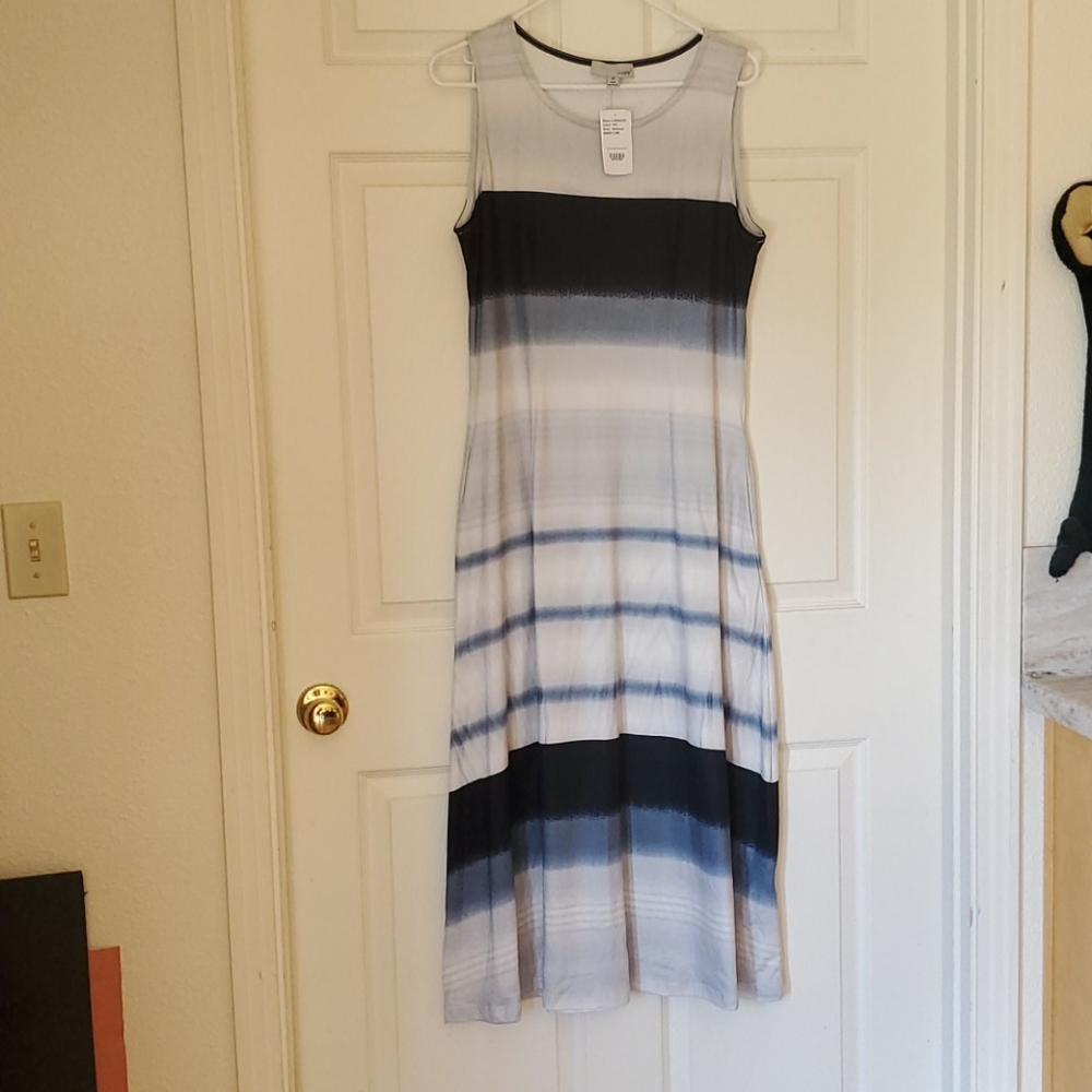 Women's Striped Print Maxi Dress